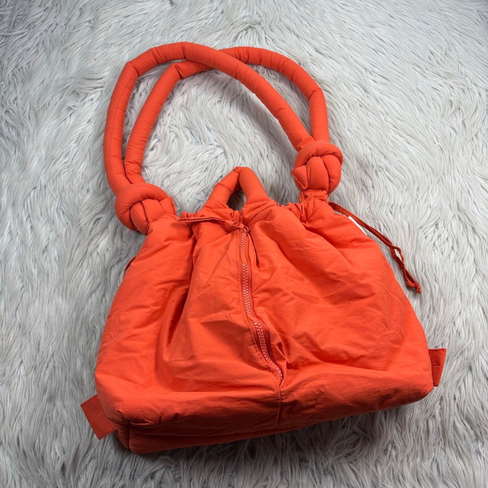 Olend Soft Bag Tote Nylon Coral Orange Dopamine Whimsy Artsy